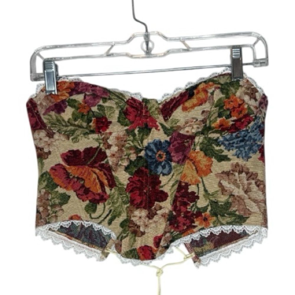 SHEIN Tapestry Tie Back Corset. Size XS.